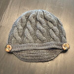 J. Crew Gray Cable Knit Hat